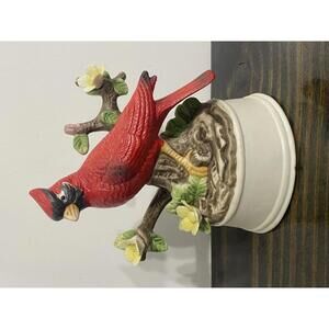 Vintage Milano Porcelain Cardinal music box by Eda Mann